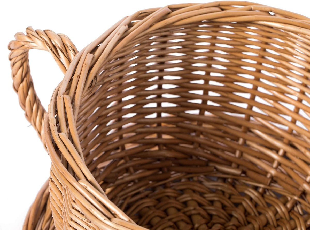 Wicker Saucer Coffee Mug Cup Decorative Gift Basket Desk Organizer