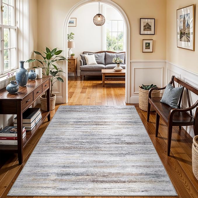 4x6 Rugs for Living Room: Non-Slip Washable Area Rug for Hallway Entryway