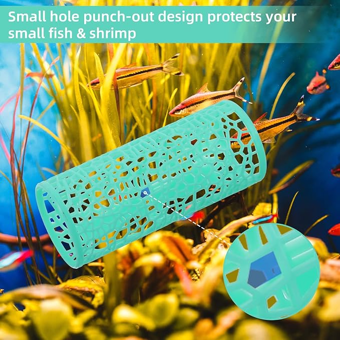 Green Betta Tunnel, Betta Cave with Suction Cups, Plastic Bettas Tank Accessories, Safe Aquarium Decor for Small Fish & Shrimp, Small Fish Toys Hideout Play Area
