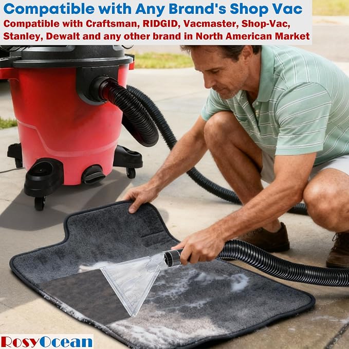 Compatible with All Shop Vacs Extractor Attachment with 2-1/2" & 1-7/8" &
