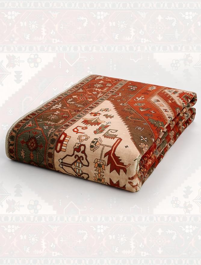 SERISSA Boho Washable Runner Rug, 2x6 Rug Runner Non-Slip Vintage Terracotta