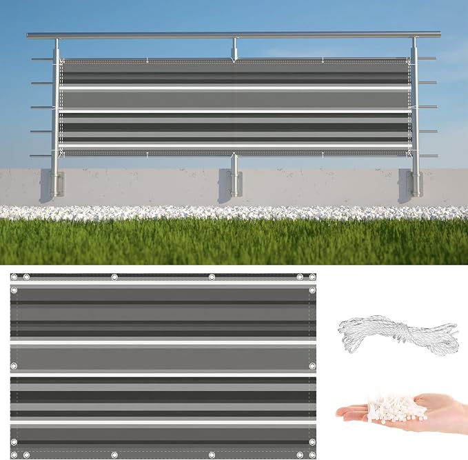 Privacy Screen Protector 3' x 3.3' UV-Resistant Visibility Reduction Outdoor