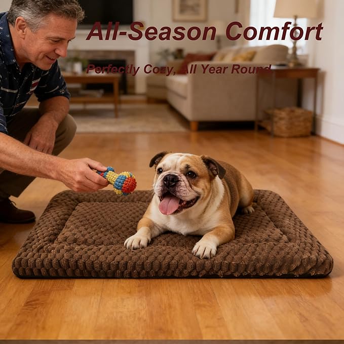 Dog Bed Mat - Reversible Dog Crate Bed Mats, Soft & Breathable Kennel Pad, Durable Crate Bed for Small Medium Large Dogs & Cats
