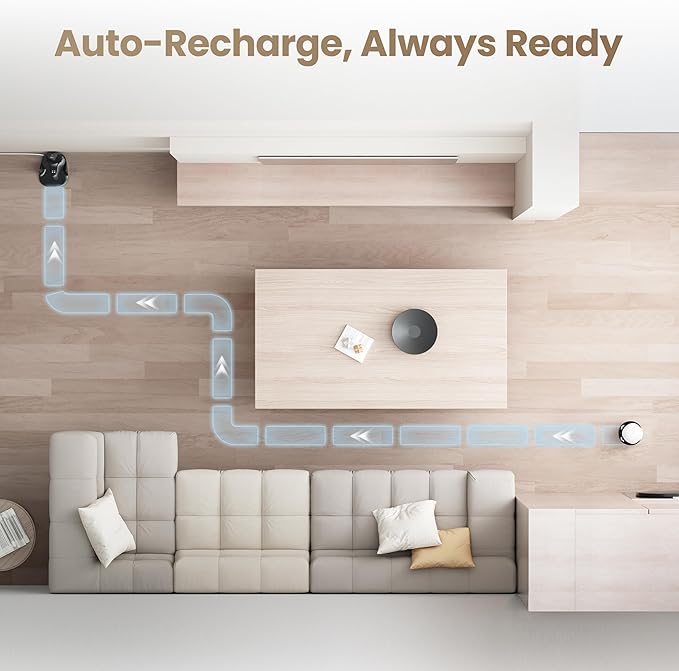 Enabot EBO Air 2 FamilyBot Indoor Security Camera Robot: 2K Pet Camera, Movable Home Robot, Custom Facial Expression, Auto-Recharge, Battery-Operated, 2-Way Talk, Night Vision(Jay Blue)