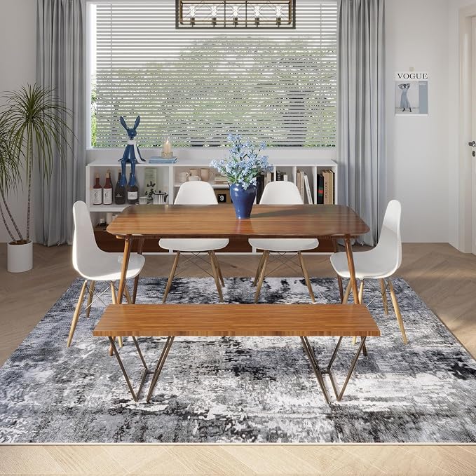 Rugcomf 9x12 Washable Boho Rug