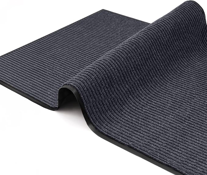 Commercial Door Mat 3'x10' Grey, Heavy Duty Industrial Floor Mat