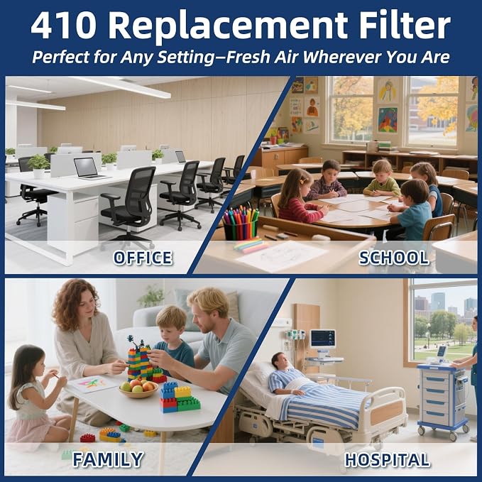 3 Pack, 410 Replacement Air Filter, MERV 11, Actual Size: 16"x28"x4", Nominal