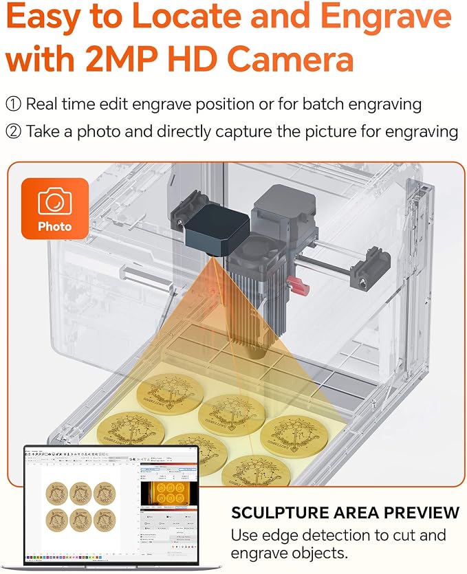 5W Desktop Laser Engraver with Camera, WiFi & AI, A1 Pro AA Beginner Smart
