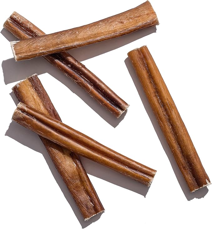 Jack&Pup 6" Bully Sticks for Dogs | Jumbo Odor Free Pizzle Sticks for Large Dogs | Single Ingredient, 100% Beef (Jumbo, 24 Pack)