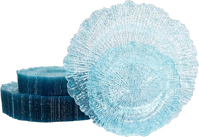 U-QE 60PCS Clear Blue Plates