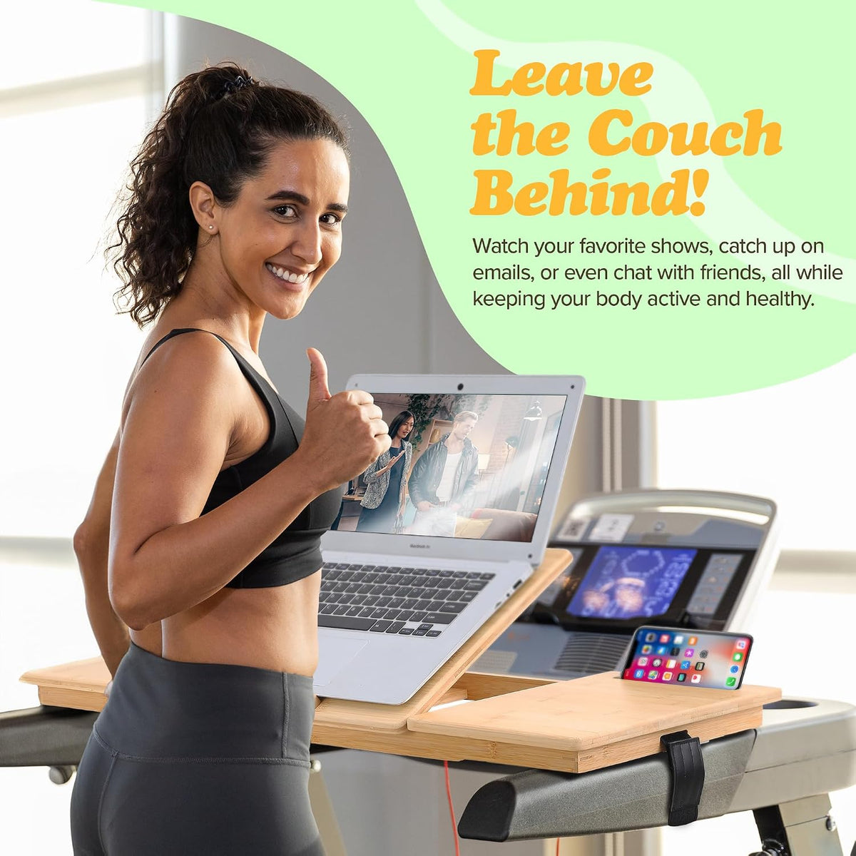 Houseables Laptop Desk and Workstation Accessories, Laptop Stand, Ergonomic Computer Riser, Treadmill Desk Attachment, Adjustable Desktop Workspace, Home and Office Organization