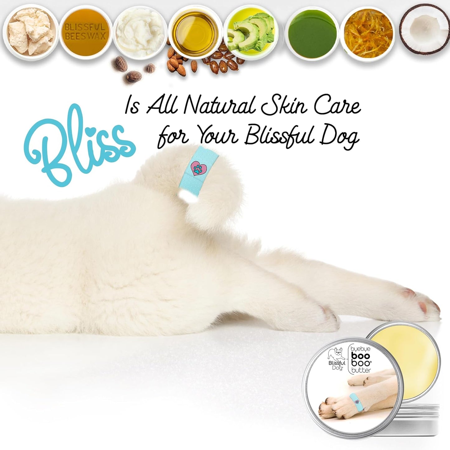 The Blissful Dog Boo Boo Butter for Your Dog's Discomforts, 4-Ounce