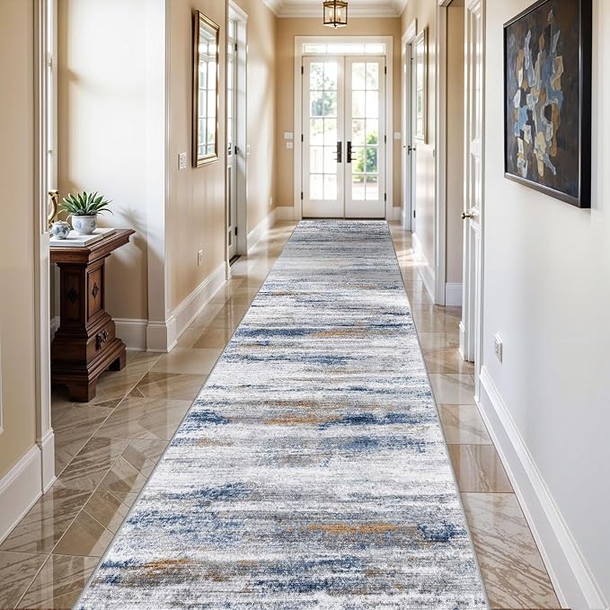 3x13 Washable Runner Rug for Hallway: Extra Long Runners for Entryway Living
