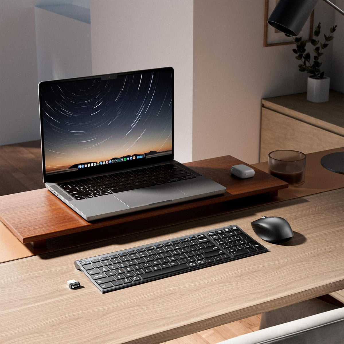iClever DK05 Bluetooth Wireless Keyboard and Mouse Combo, Space Gray