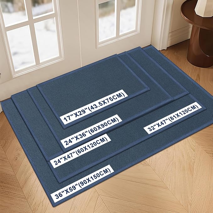 LEKEEPGO Door Mat 17"x29", Non Slip Door Mat Indoor Entrance, Rubber Backing