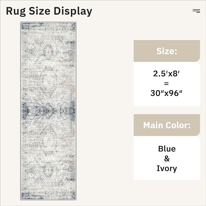 Soalmost Washable Runner Rug