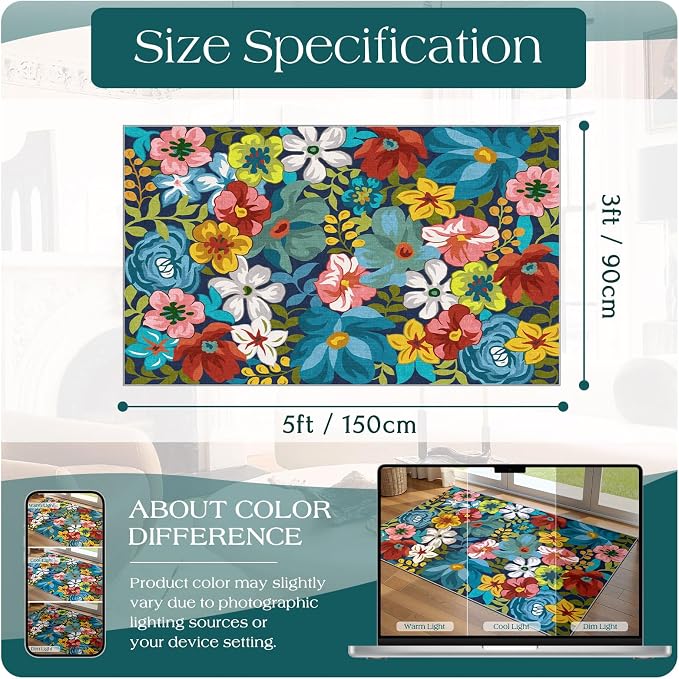 3x5 Boho Entry Rug