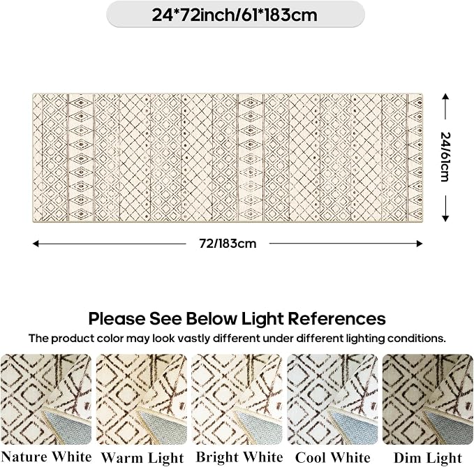 2'6"x8' Washable Hallway Runner Rug