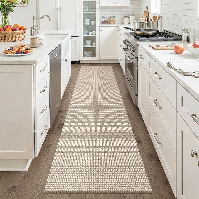 KOZYFLY Runners for Hallways 2x8 ft Washable Kitchen Runner Non Slip Rubber