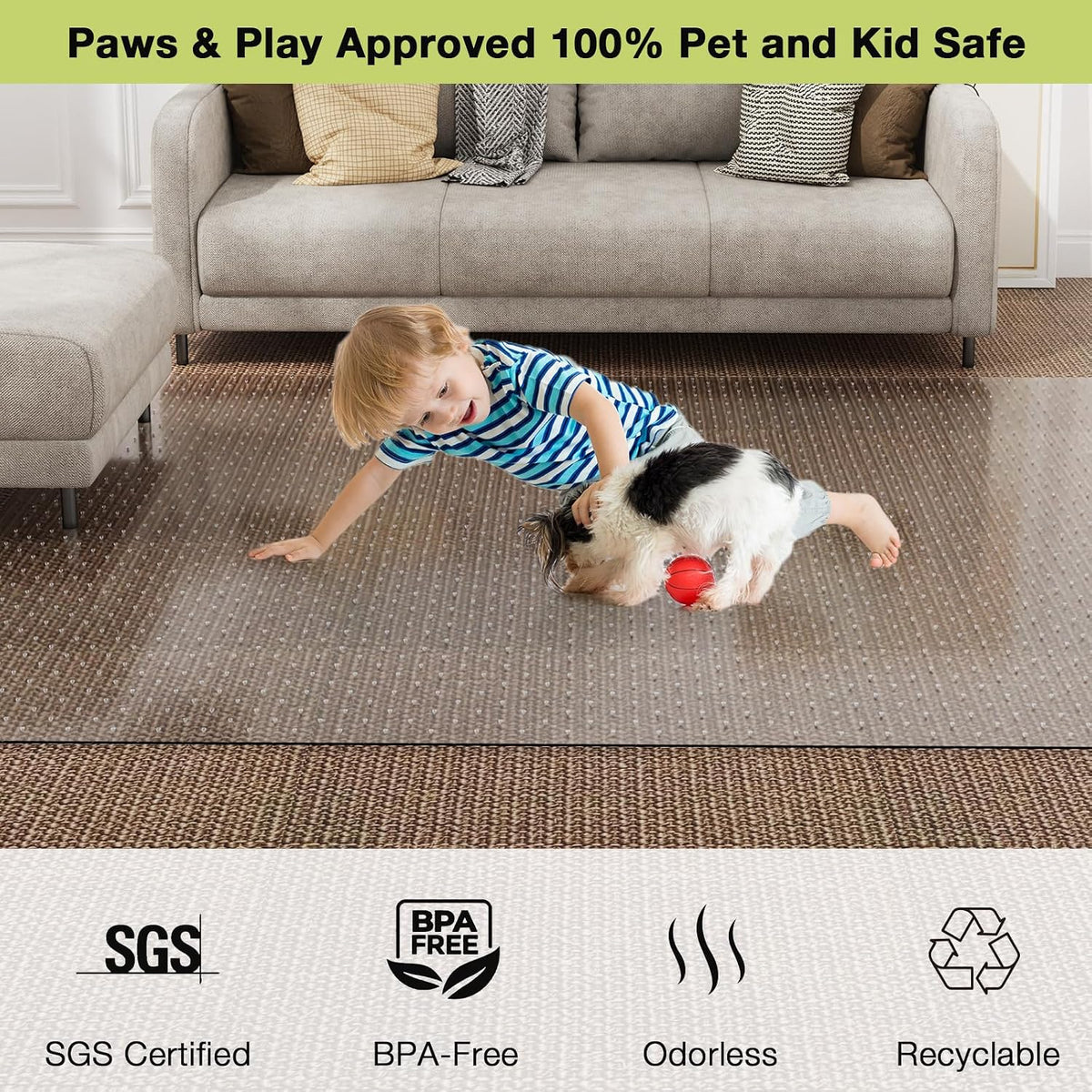 【Shipped Flat】2 Packs 32" x 48"Heavy Duty Clear Office Chair Mat for Thick Carpet,Durable Plastic Under-Desk Carpet Protector,Chair Mat for Rolling Desk Chairs for Home and Office Workspace Protection