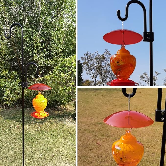 8" Mini Weather Guard for Bird Feeder - Small Protective Dome Cover Against Rain/Snow/Sun - Red Dia. 20CM