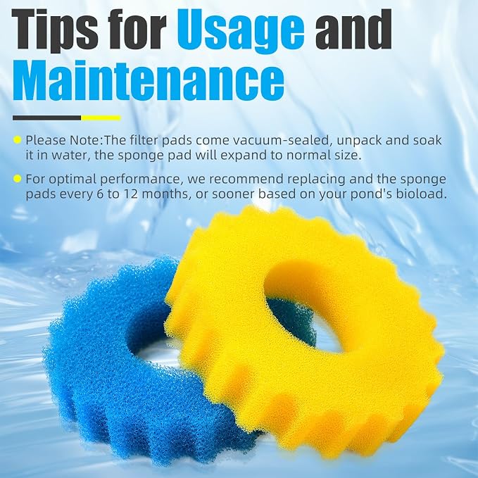 AQUANEAT Replacement Sponge Filter Media Pad Compatible