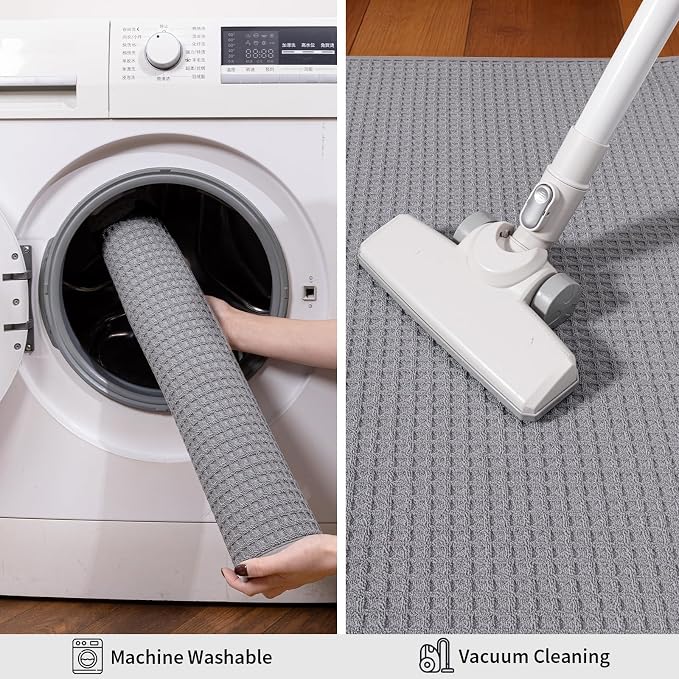 YIHOUSE Indoor Door Mat 20" x 32", Non-Slip Washable Entryway Mat, Dirt Trapper