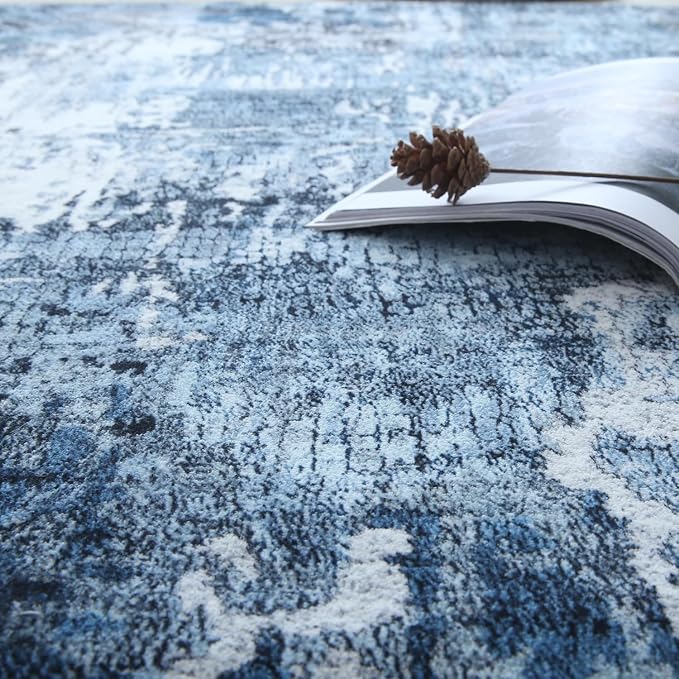 Rugcomf Runner Rug 2'6''x8' Hallway Washable Boho Soft Area Rug Abstract