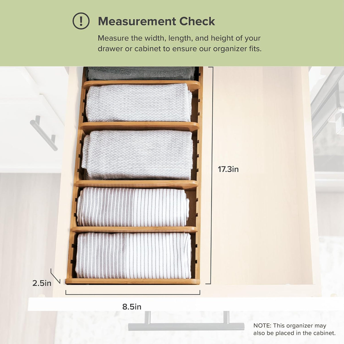 KitchenEdge Kitchen Towel & Storage Organizer, Bamboo