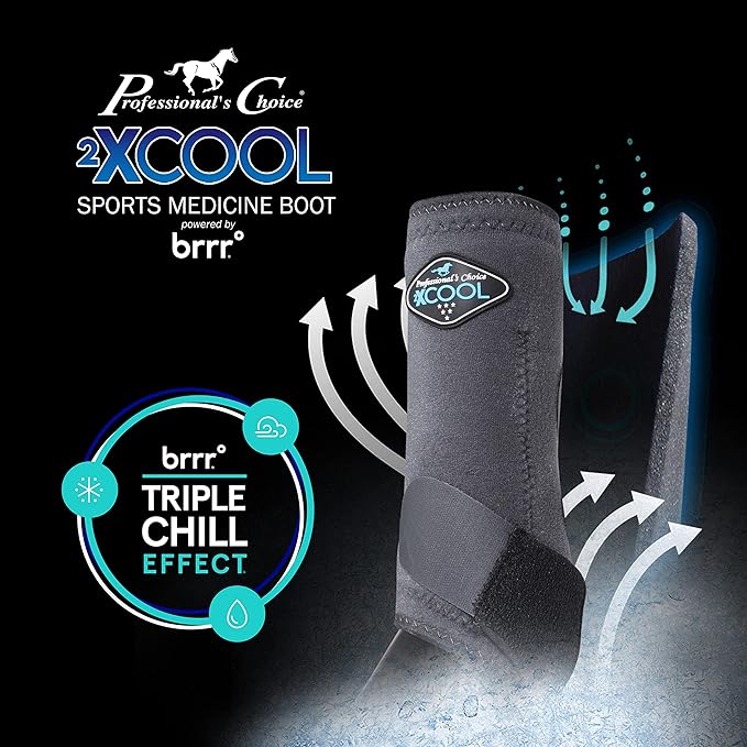 Professional's Choice 2XCOOL Sports Medicine Horse Boots | Protective & Breathable Design for Ultimate Comfort & Durability in Active Horses | Value 4 Pack | Large White