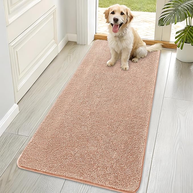 OLANLY Dog Door Mat for Muddy Paws 70x35, Absorbs Moisture and Dirt, Absorbent