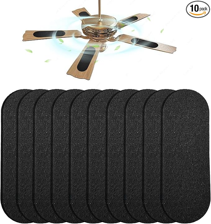 Ceiling Fan Filters for Blades 10 Pcs Activated Carbon Air Filter Easy-Stick