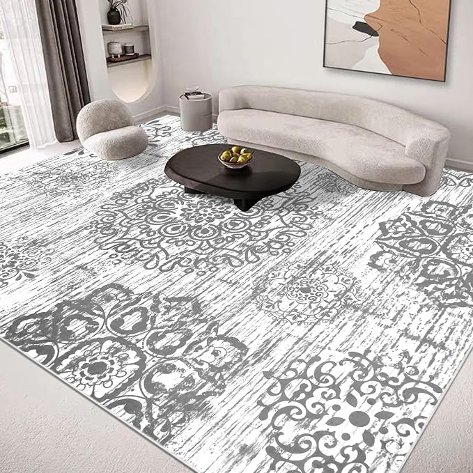 HEBE Area Rugs for Living Room 9'x12', Washable Non Slip Boho Bedroom Rug