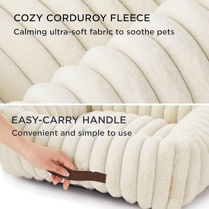 Bedsure Corduroy Fleece Puppy Beds Kitten Bed