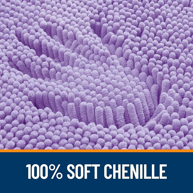 OLANLY Bathroom Rugs 32x20, Extra Soft Absorbent Chenille Bath Rugs, Rubber