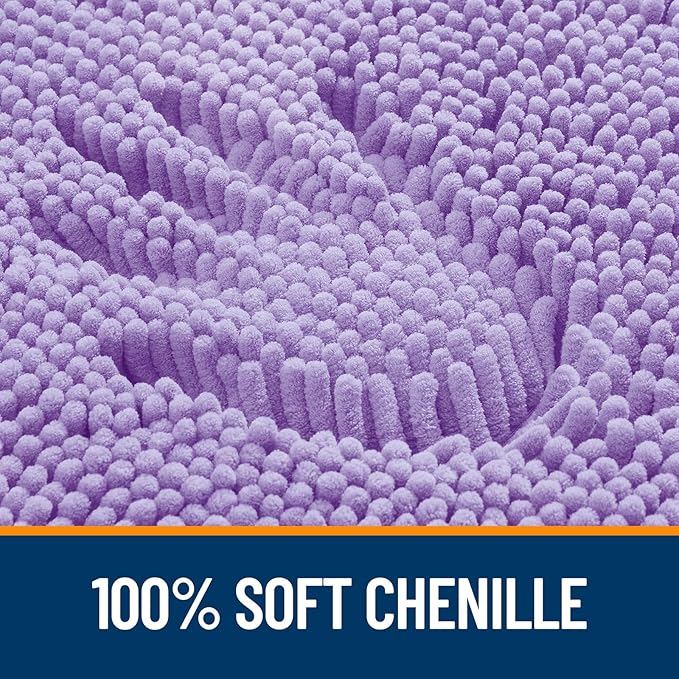 OLANLY Bathroom Rugs 36x24, Extra Soft Absorbent Chenille Bath Rugs, Rubber