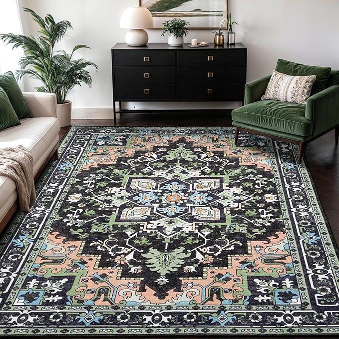 Lofus 9x12 Area Rugs for Living Room, Machine Washable Area Rug, Soft Large