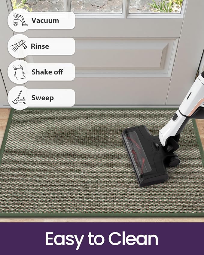 DEXI Ultra Thin Entryway Door Mat 36x56, Non Slip Rubber Backing Inside Entry