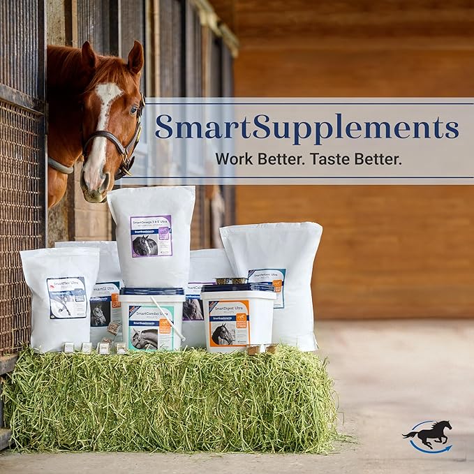 SmartStride Ultra Pellets | Horse Joint Supplement, Horse Pellets with Glucosamine | Supports Joint Range of Motion, Strong Tendons and Ligaments | 112 Servings | 24.7 lb Bucket