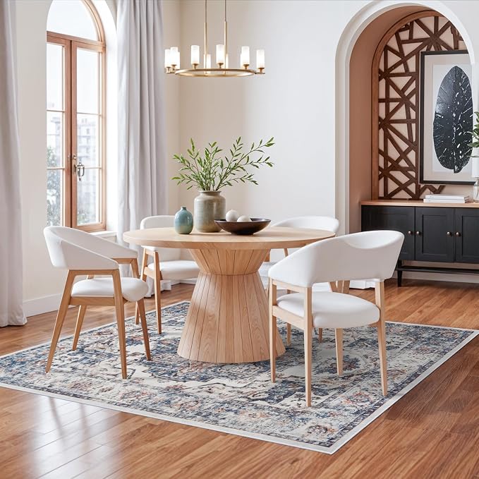 5x7 Living Room Area Rugs: Washable Non-Slip Stain Resistant Rug
