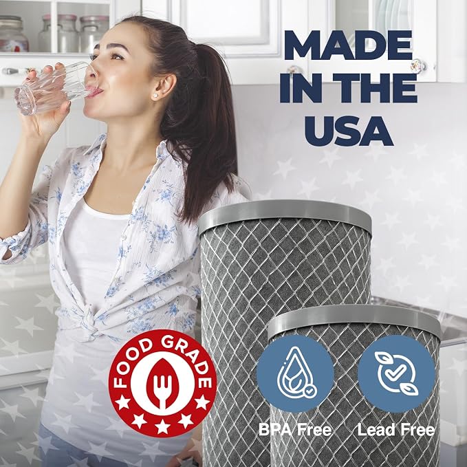 American Made, 5 Micron 2.5" x 10" Whole House CTO Carbon Sediment Water Filter