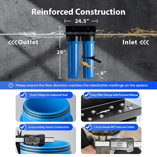 iSpring PFAS-Reducing Whole House Water Filter System, Also Removes Chlorine