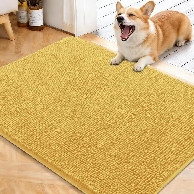 OLANLY Dog Door Mat for Muddy Paws 40x32, Absorbs Moisture and Dirt, Absorbent