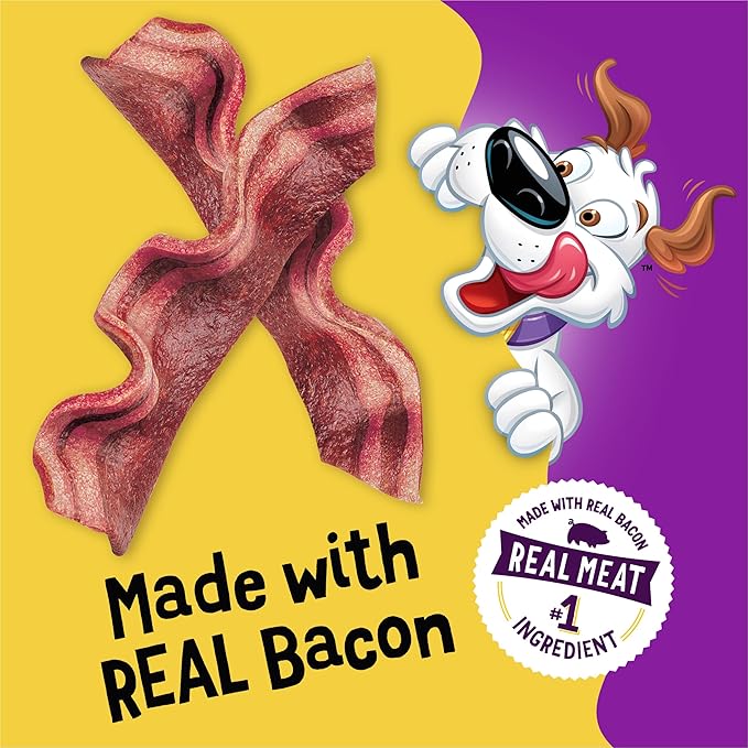 Purina Beggin' Strips Real Meat Dog Treats, Original With Bacon Flavor - 3 Ounce (Pack of 6)