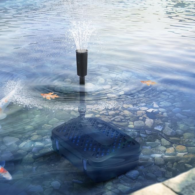 VIVOHOME All-in-One Pond Filter Fountain System Kits, 540 GPH Submersible Water