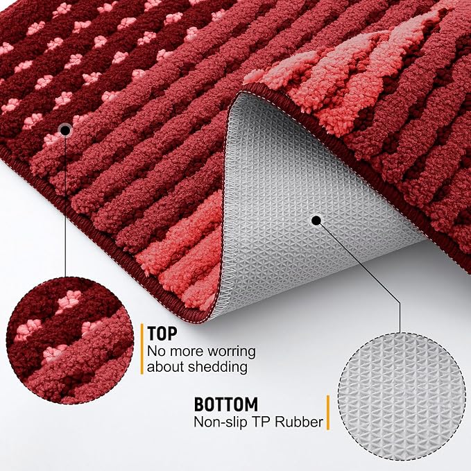 Kitinjoy Indoor Outdoor Door Mat, 40x32 Non-Slip Absorbent Dirt Trapper