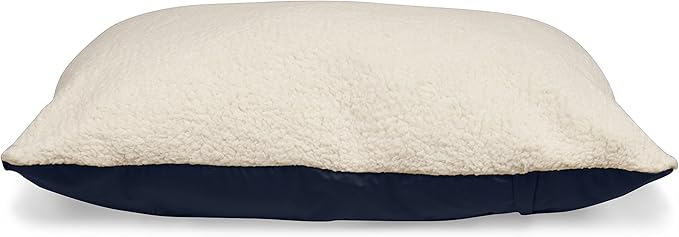 Soft Plush Personalized Pet Pillow Dog Bed Custom Embroidered - Removable Pet Bed Cover - Large Blue