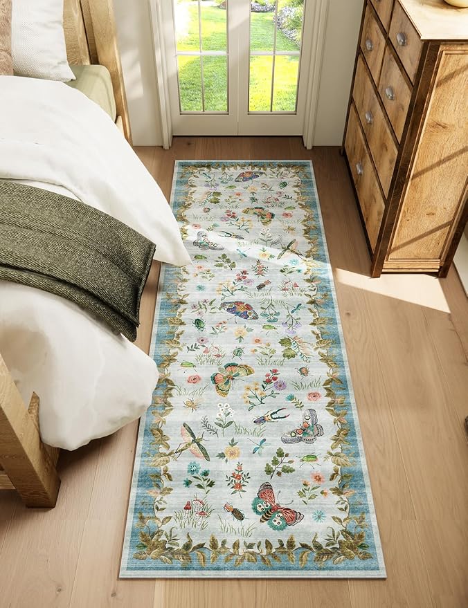Machine Washable Rug Runners for Hallways: 2'6"x8' Kitchen Runner Stain