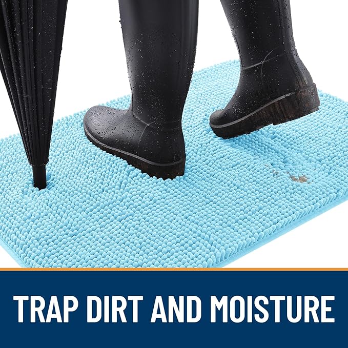 OLANLY Dog Door Mat for Muddy Paws 47x17, Absorbs Moisture and Dirt, Absorbent