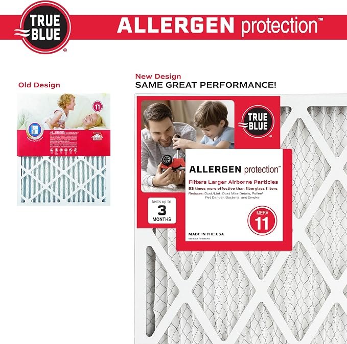 True Blue 324241.4 Allergen 24-Inch by 24-Inch by 1-Inch Air Filter